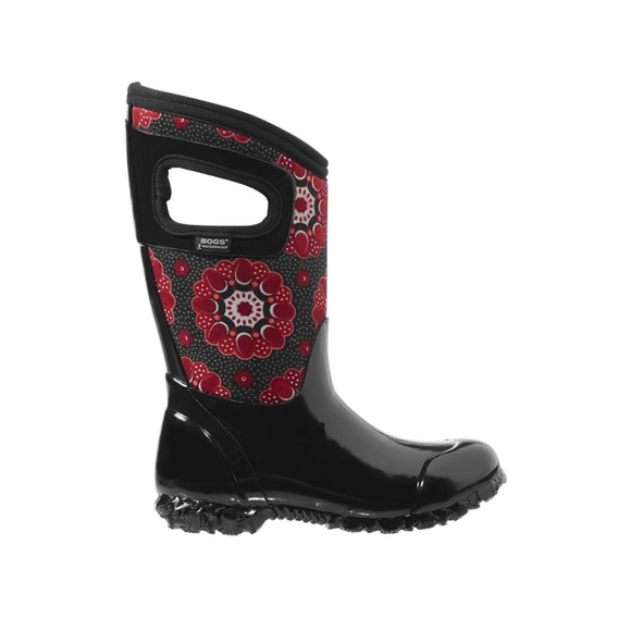 Bogs Kid's "NWT" Floral Kaleidoscope Insulated Warm North Hampton Boot Size 1.0 - Picture 1 of 12